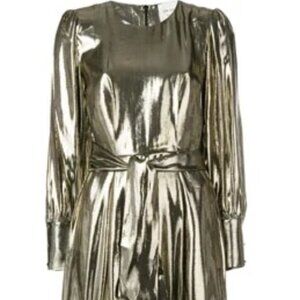 Les Coyotes De Paris ‘Drake’ Metallic Gold Dress